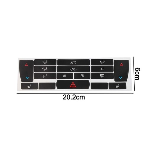 Button Repair Sticker Climate Control Decals Push Button Type White Lettering - Picture 7 of 12