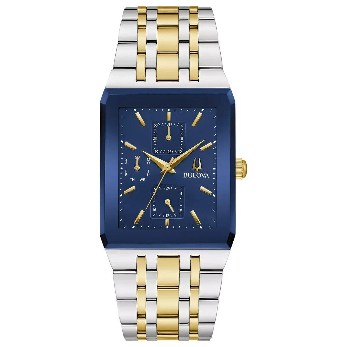 Bulova Men's Modern Day Date Indicator Quartz Silver Gold Bulova Men's Modern Day Date Indicator Quartz Silver Gold