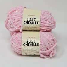 Premier Just Chenille Yarn PINK 2017-03 Polyester 65 Yrds Y2
