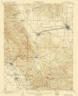Topographical Map - Pleasanton California Quad - USGS 1906 - 23 x 28.19