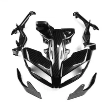 Carbon Fiber Headlight Front Cover Bracket Fairing For 2017-19 Yamaha MT-09 FZ09