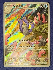 Pokemon TCG Wugtrio 224/091 Near Mint Sv: Paldean Fates Holo Illustration Rare