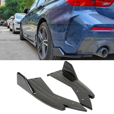 For BMW 1 2 3 4 5 7 Series Rear Bumper Lip Splitter Diffuser Glossy Black