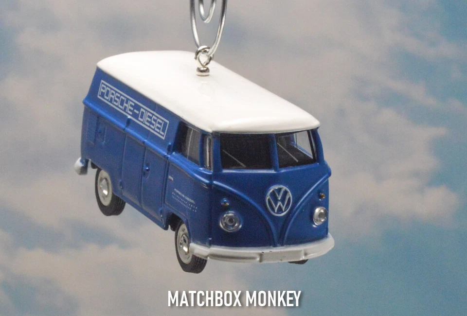 Furgoneta panel Volkswagen VW azul adorno de Navidad personalizado Porsche diésel entrega Foto 4 de 4