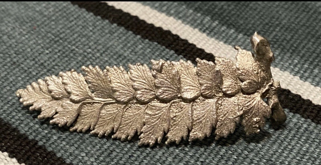 Silver 2024 fern brooch