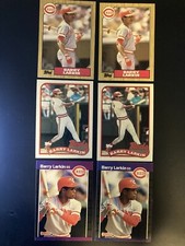 Barry Larkin Lot of 6 1987 Topps #648 1989 Donruss #257 1989 Topps #515
