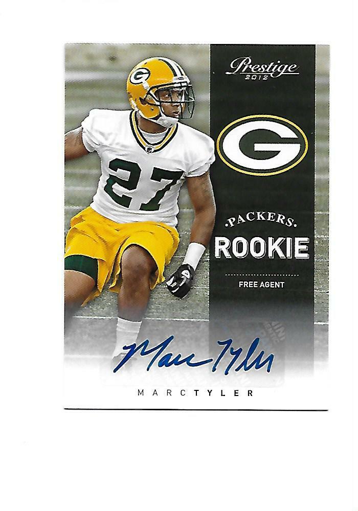 2012 PANINI PRESTIGE Rookie Autographs #261  MARC TYLER RC (Packers) #865/899