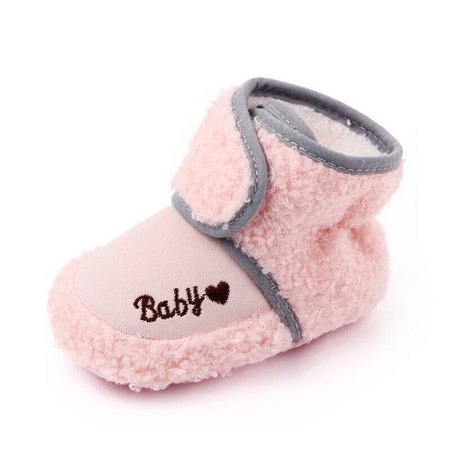 Booties Newborn Snow Crib Pram Shoes Warm Winter Faux Fur Lined Boots Girl Baby - Picture 8 of 27