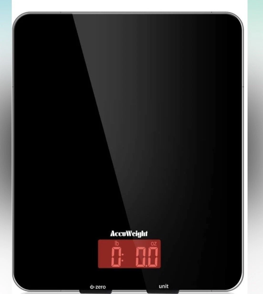 New AccuWeight Digital Multifunction Food Scale w/Glass Platform & LCD Display