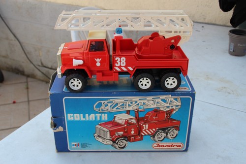 Camion Pompier Joustra Vintage Boîte Auto-Pompier Friction