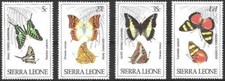 Timbres Papillons Sierra Leone 450/453 ** - 85301FK