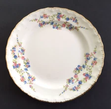 Pope Gosser China Blue Belle 3095 Pink & Blue Floral - 6-1/4" BREAD PLATE