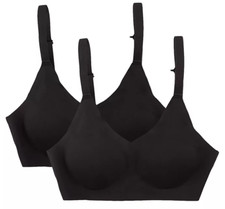 Member's Mark Ladies 2 Pack Convertible Adjustable Bralette Size XXL Black NWT