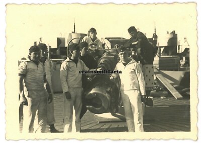 Orig. Foto 15 cm Geschütz Schiff Artillerieträger SAT 1 ''Ost'' Estland Finnland