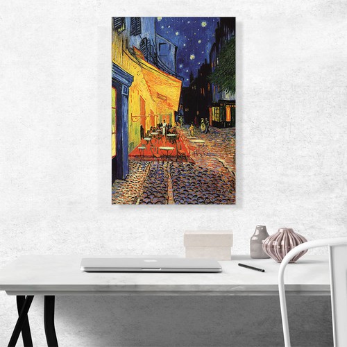 ARTCANVAS Caffè Terrazza di notte 1888 Stampa artistica su tela di Vincent van Gogh - Foto 2 di 13