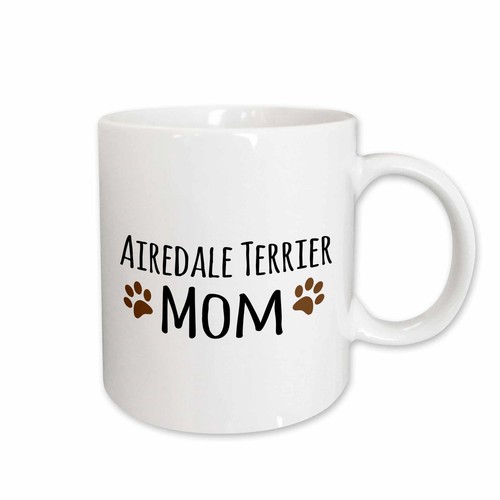 3dRose Airedale Terrier Dog Mom - breed-specific design with brown paw prints - - Picture 5 of 14