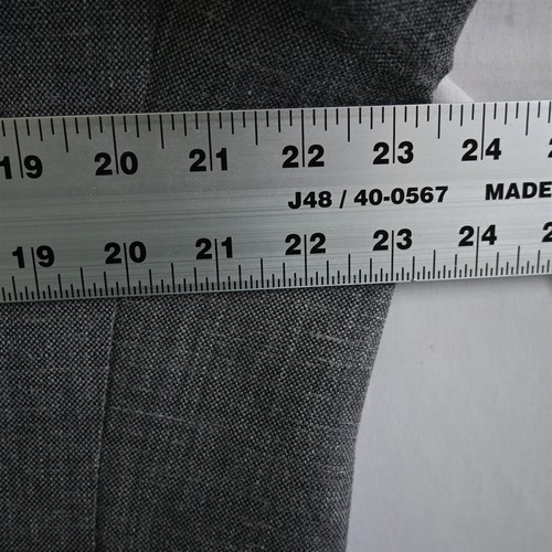 Hart Schaffner Marx 44L Gray Wool Silk Linen Sport Coat Suit Jacket - Picture 7 of 12