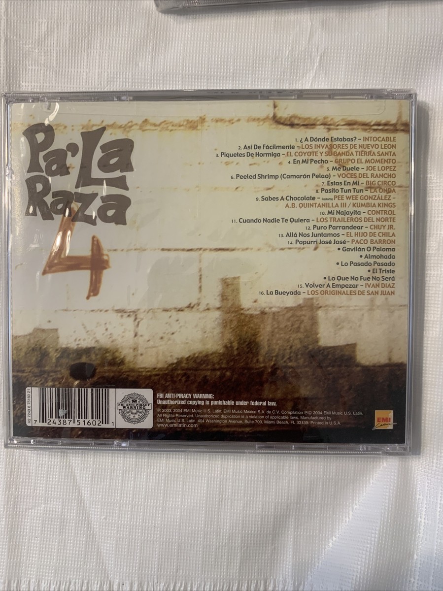 Pa'La Raza, Vol. 4 by Various Artists (CD, Nov-2004, EMI Music