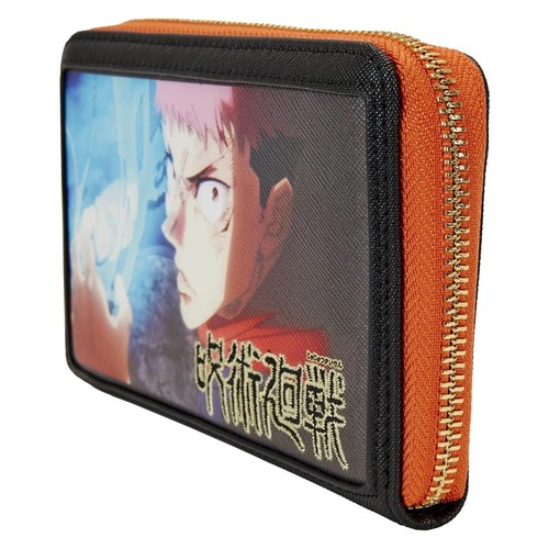 Loungefly Jujutsu Kaisen Itadori Zip Around Wallet Crunchyroll NEW Cosplay Brown - Picture 4 of 16