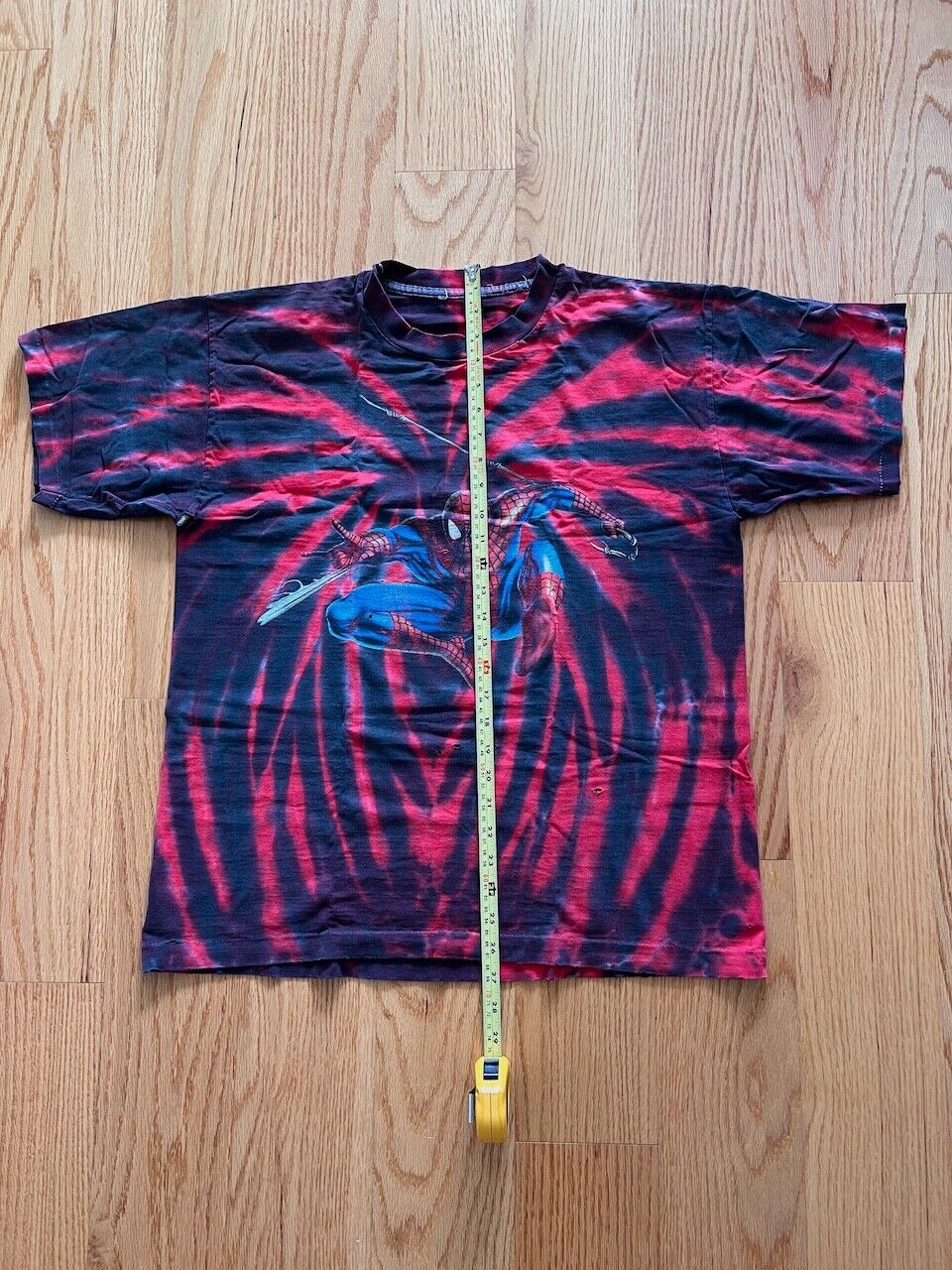 Vtg Vintage Spiderman T Shirt Tie Dye AOP Univers… - image 2