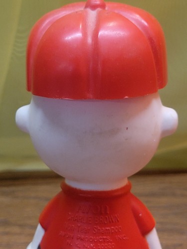 Vintage 1950 Erdnüsse Charlie braun mit Baseballhandschuh rot Kleidung Shampoo Flasche - Bild 9 von 19