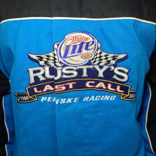 Rusty Wallace Miller Lite "Last Call" NASCAR Jacker sz 2XL Winners Circle #2 - Picture 3 of 11