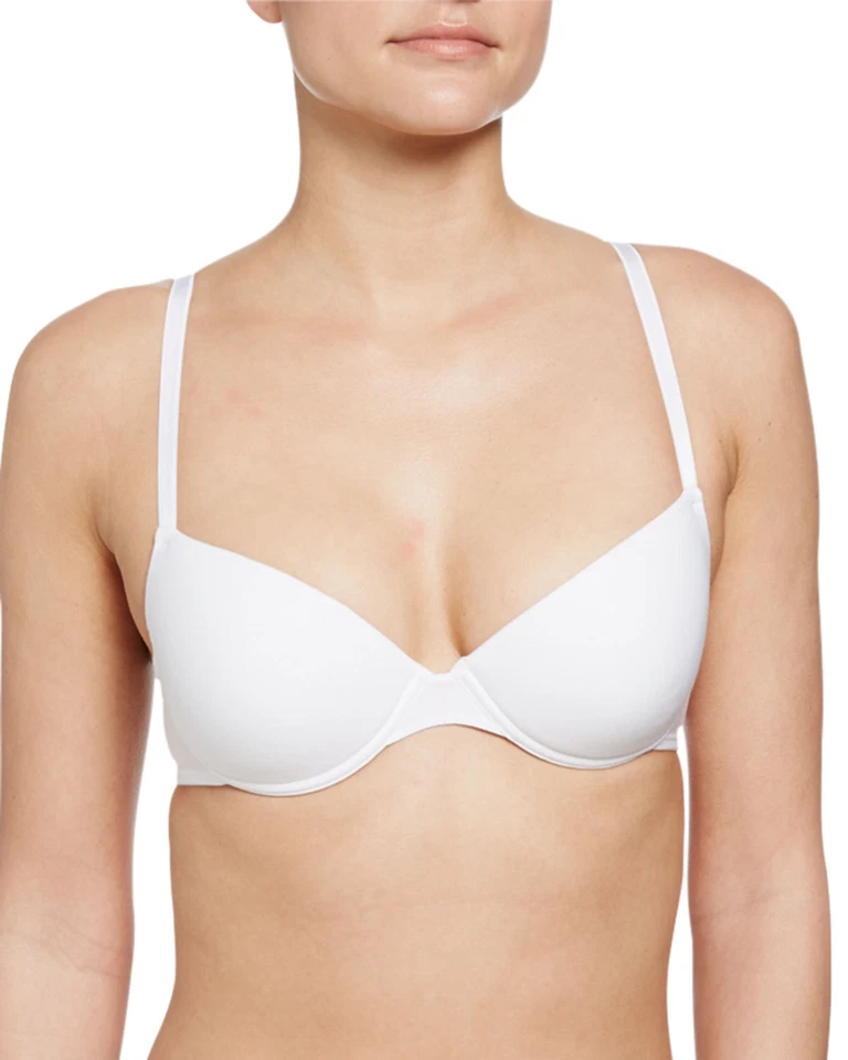 Sujetador camiseta Hanro Sensation de algodón para mujer en blanco (71355) | Talla 34E Foto 2 de 3