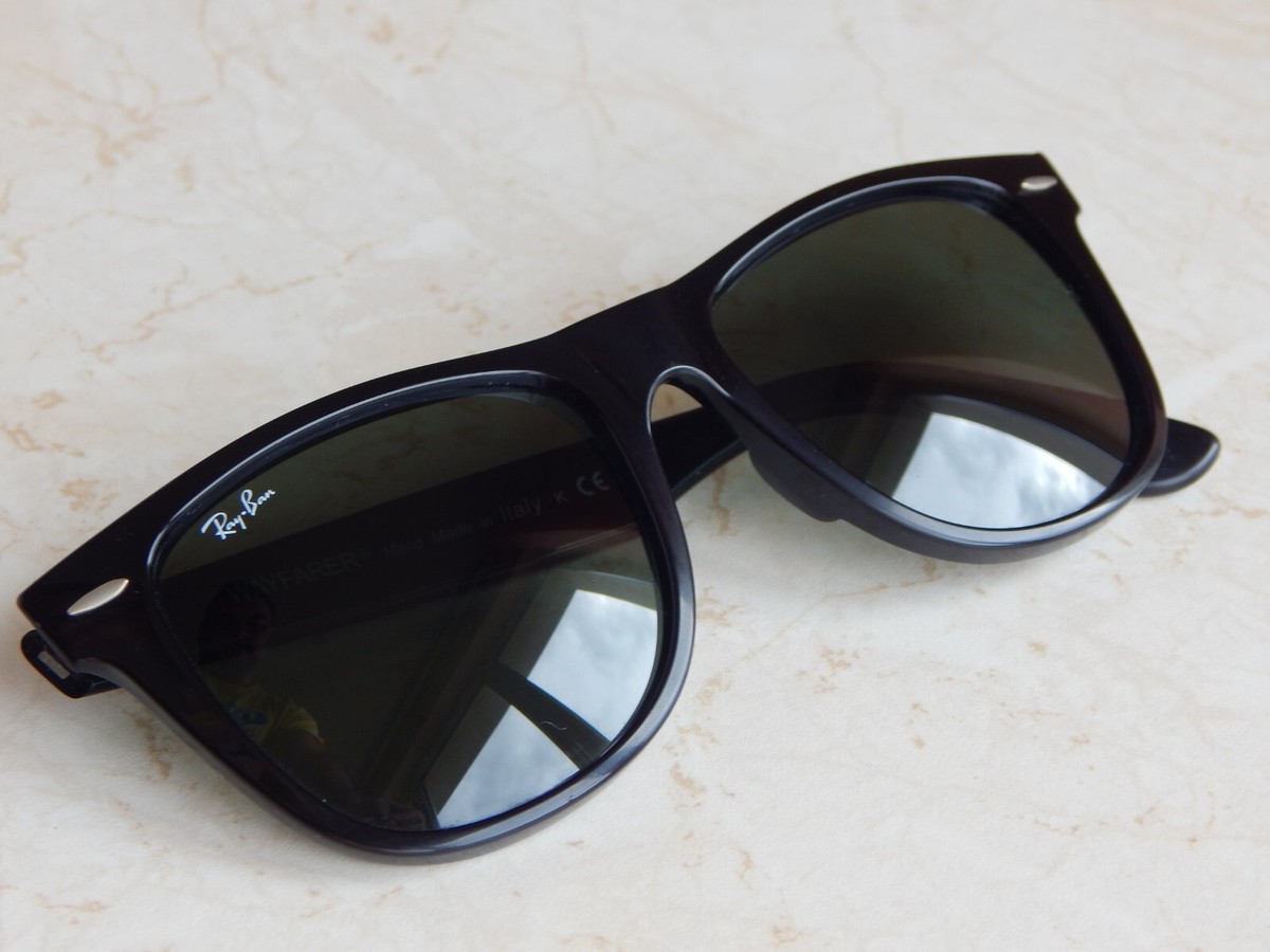 さとうWAYFARER Hand Made in Italy Ray-Ban Wayfarer Hand made in Italy Black Sunglasses Excellent