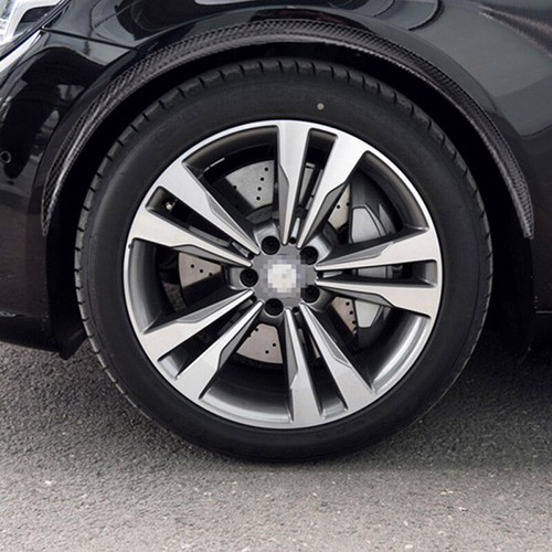US 4PCS Black Carbon Fiber Wheel Eyebrow Arch Trim Lips Fender Flares Protector - Bild 6 von 11