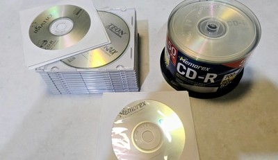 Lot of 68 CD-R 700MB 80MIN 52X Memorex 11 Teon 1X-24X & 2 Imation 1X-12X Blank 