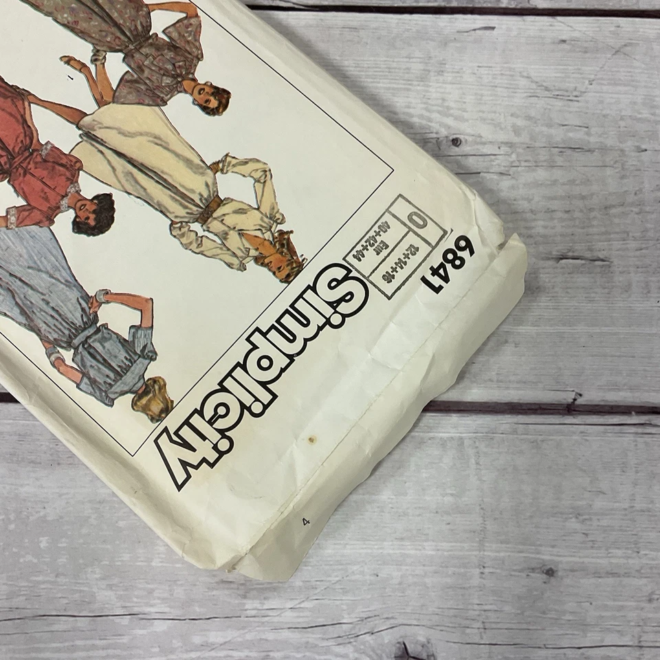 Simplicity 6841 Sewing Pattern Dress Button Front Collar Miss  Size 12-16 UNCUT - Image 3 of 3