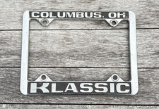 Vintage Columbus Ohio KLASSIC Motorcycle Dealer License Plate Frame Kawasaki