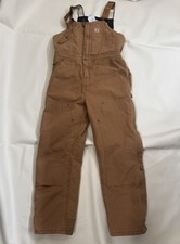 Carhartt Womens Wildwood Duck Bib Overalls 102743 Quilt Lined Brown M Short 8/10