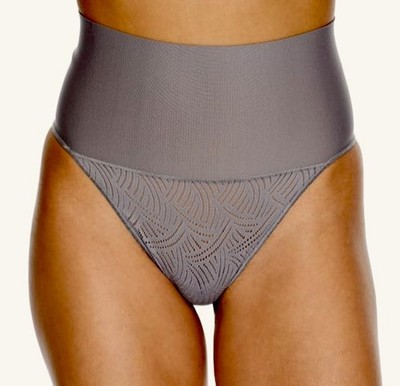 MAIDENFORM Cool Comfort Tame Your Tummy Lace Thong Firm Control Panty Womens 2XL