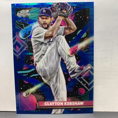 2025 Topps Chrome Cosmic Clayton Kershaw Blue Moon Refractor /99 