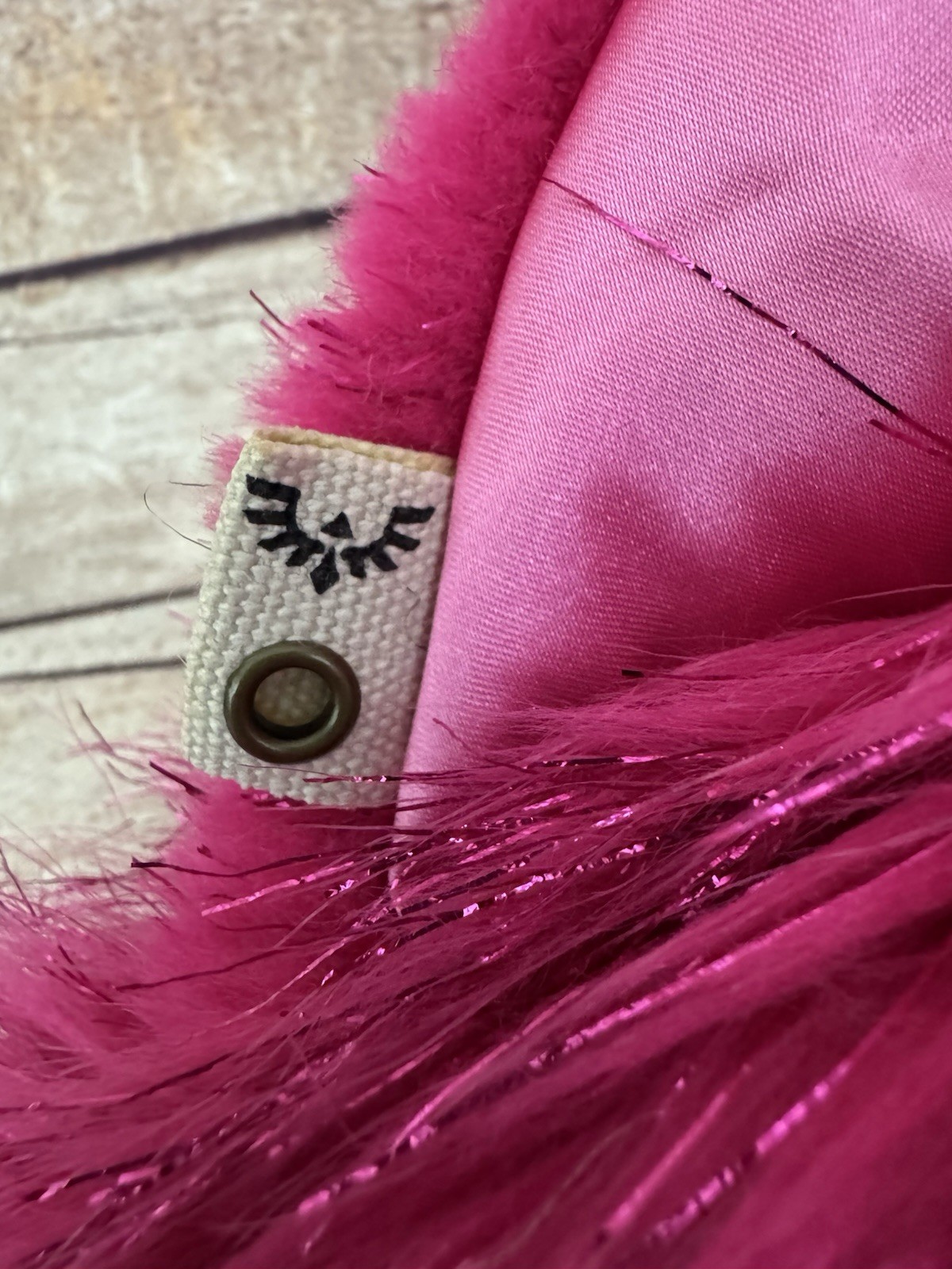 Authentic SpiritHoods 2012 Pink Glitter Wolf Faux… - image 7