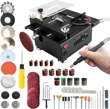 Mini Table Saw with 200W Pure Copper Motor, Mini Multi Functional Table Saw for