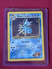 Misty’s Seadra 9/132 Swirl Holo Shiny Card Excellent Condition Pokemon (T32)