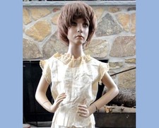 antique VICTORIAN WOMANS BLOUSE w lace EVALYN BIETSCH skirt NOT included