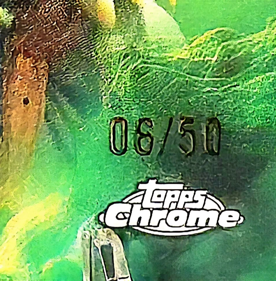 2025 Topps cromo Star Wars YODA (refractor de oro)/50 casi nuevo #197 Foto 2 de 3