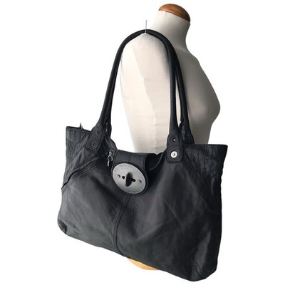 DIESEL Vintage Leather Bag Industrial Lock Grunge Goth Moto Biker Avant Garde