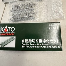Kato 20-653 N Scale Double Track Attachment Set for Automatic Crossing Gate EUC