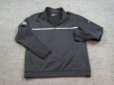 Nike Sweatshirt Men Large Black Therma-Fit Long Sleeve 1/4 Zip Tour Performance