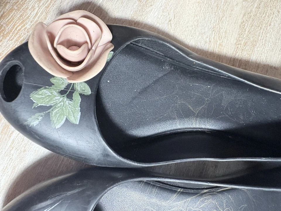 Mini Melissa Negro Rosa Niñas Zapatos Planos Talla 7 Ver Fotos Foto 2 de 4