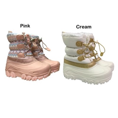 Member's Mark Girl's Pull On Insulated Snow Boots w/ Bungee Closure