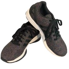 Adidas ZX Flux Tenis Hombre 8 Negro Multicolor Geométrico Prisma AQ4023 Torsión