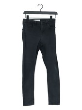 Topshop Women's Jeans W 28 in Black Cotton with Elastane, Polyester Skinny