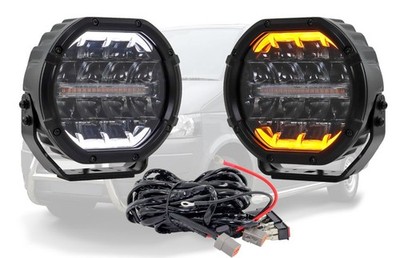 2x LED Fernscheinwerfer + Standlicht passend für VW T5 Multivan Transporter Bus