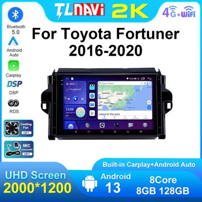For Toyota Fortuner 2 2016-2020 Carplay Car Stereo Radio GPS Navi Multimedia 4G