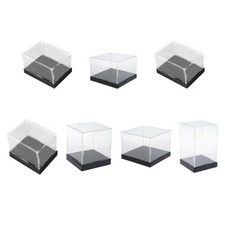 Transparent acrylic vitrins with dust poet worktop box for dolls, toys,